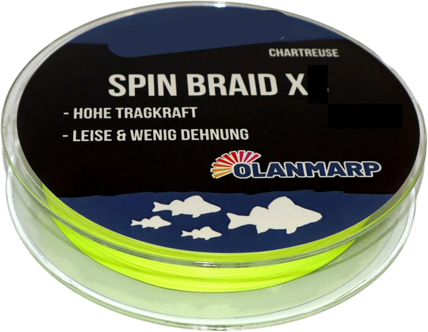Bild von Olanmarp Spin Braid X Chatreuse 250 Meter geflochtene Angelschnur für alle Angelarten