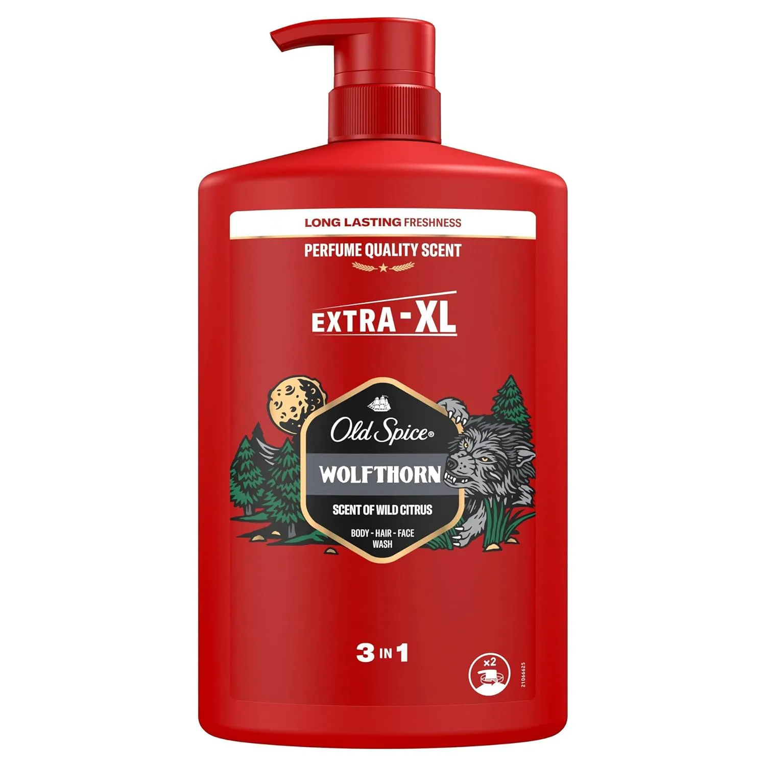 Bild von Old Spice Wolfthorn 3in1 Duschgel und Shampoo für Männer, 1 Liter mit langanhaltendem Duft und Tiefenreinigung für Haare, Gesicht und Körper