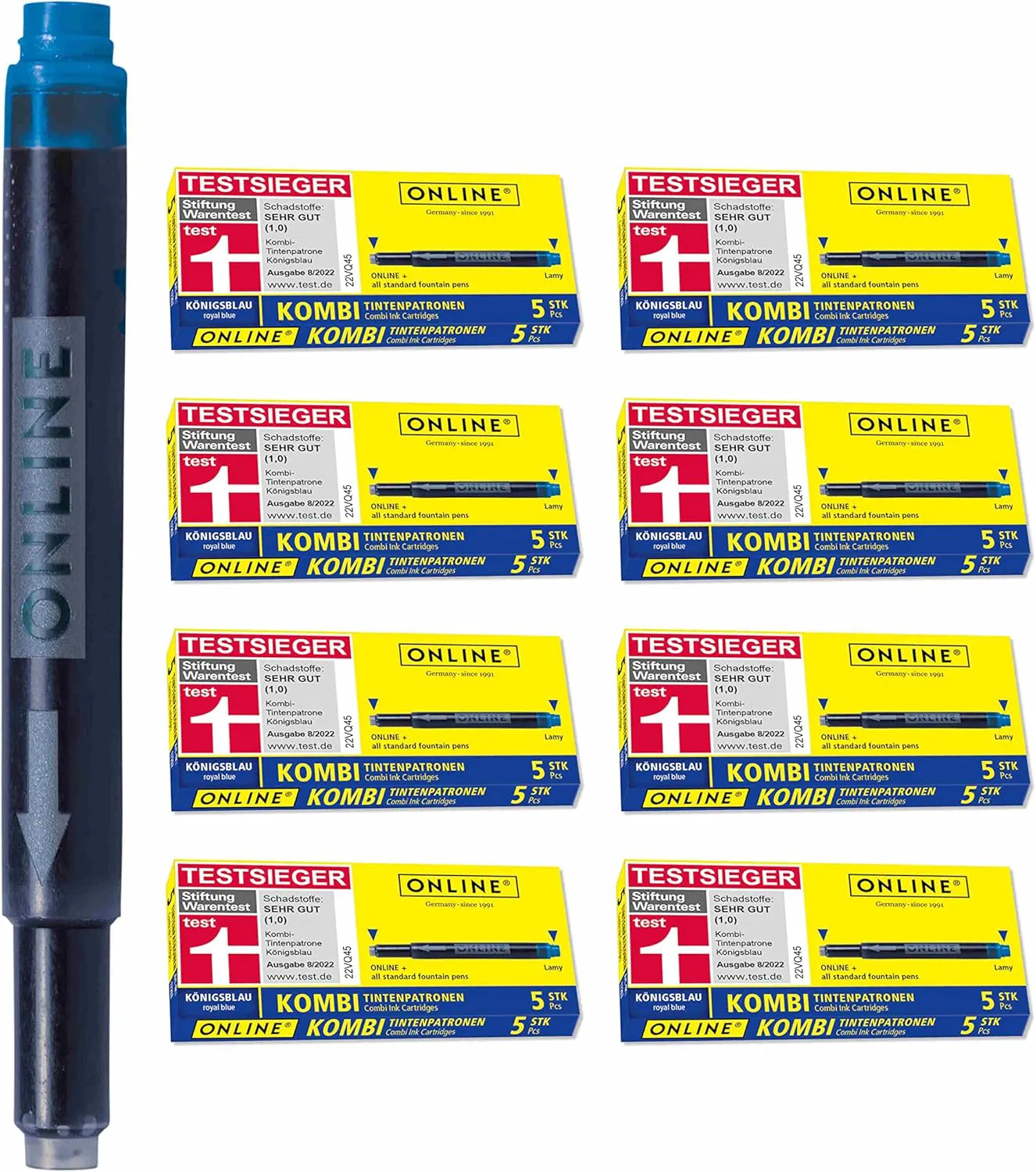 Bild von ONLINE 40 blaue LAMY kompatible Patronen im Vorteilspack für Füller und Tintenroller