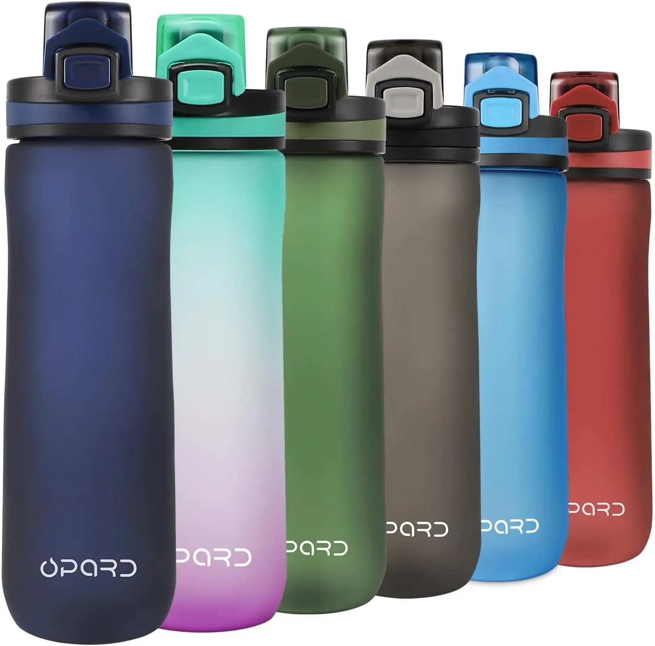 Bild von Opard Sport Trinkflasche 600 ml aus BPA-freiem Tritan, auslaufsicher mit Sieb und Ein-Klick-Öffnung, ideal für Kinder und Fitness