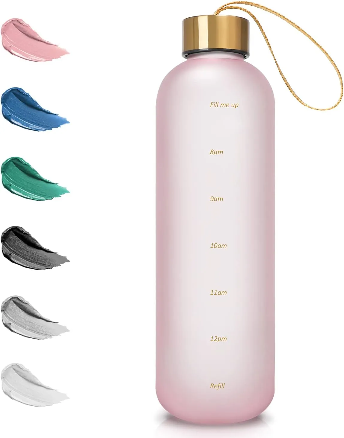 Bild von Opard Trinkflasche mit 1 Liter und 800 Milliliter, auslaufsicher und BPA-frei, mit Zeitmarkierung