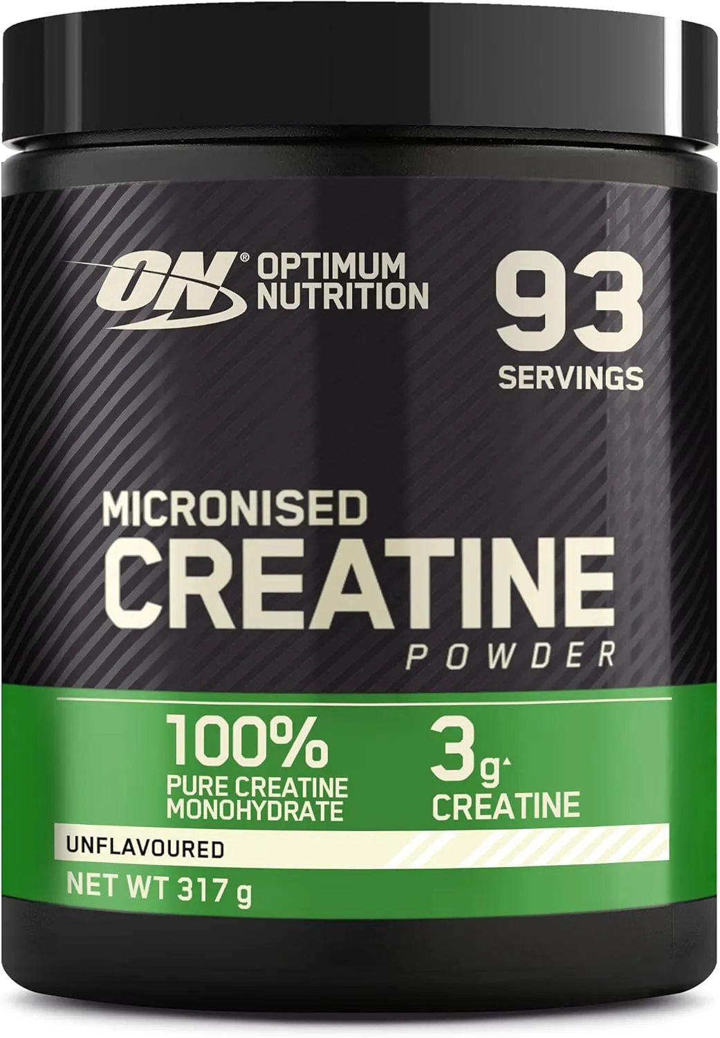 Bild von Optimum Nutrition Kreatin Pulver, 100% reines Kreatin-Monohydrat, 317 g für Leistung und Muskelkraft, 93 Portionen