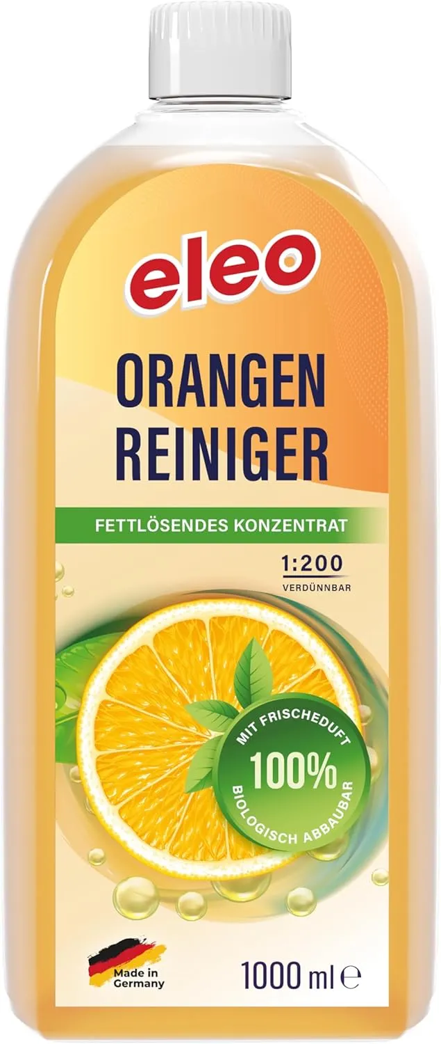 Bild von Orangenreiniger 1 Liter als Allzweckreiniger mit hoher Fettlösekraft für Fenster, Türen und Arbeitsplatten