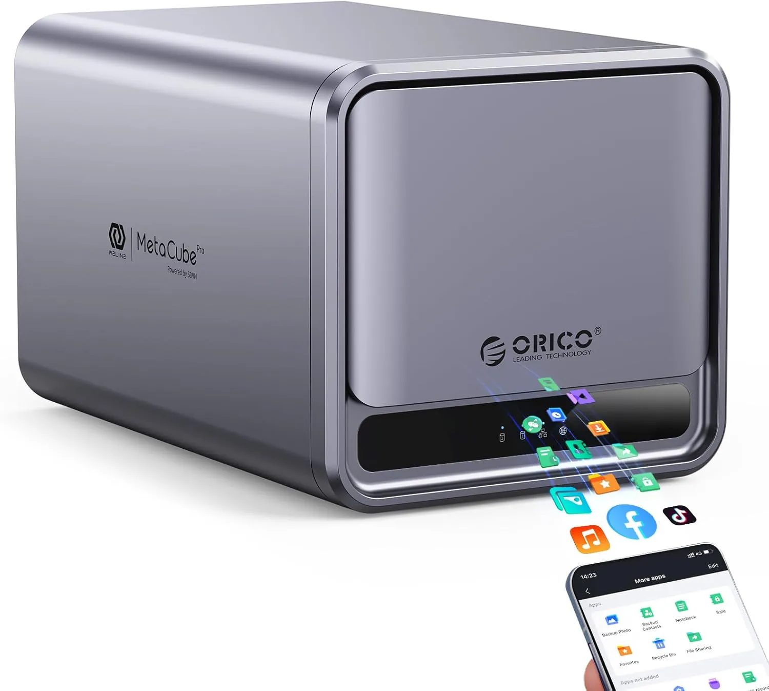Bild von ORICO TS200 2 Bay NAS Speicher mit 4-Kern CPU, 2 GB RAM und APP-Anbindung für private Cloud und Netzwerkprotokolle