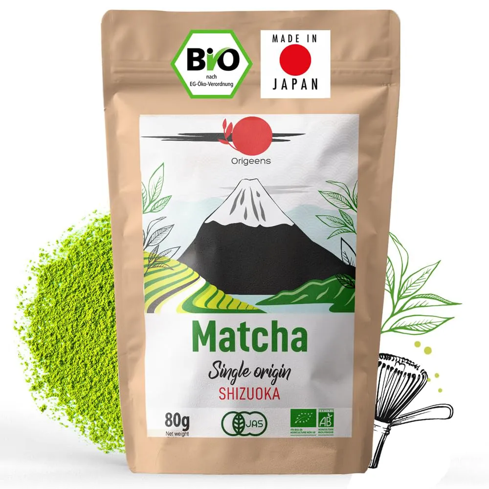 Bild von Origeens Bio Matcha Tee aus Shizuoka im 80g Beutel