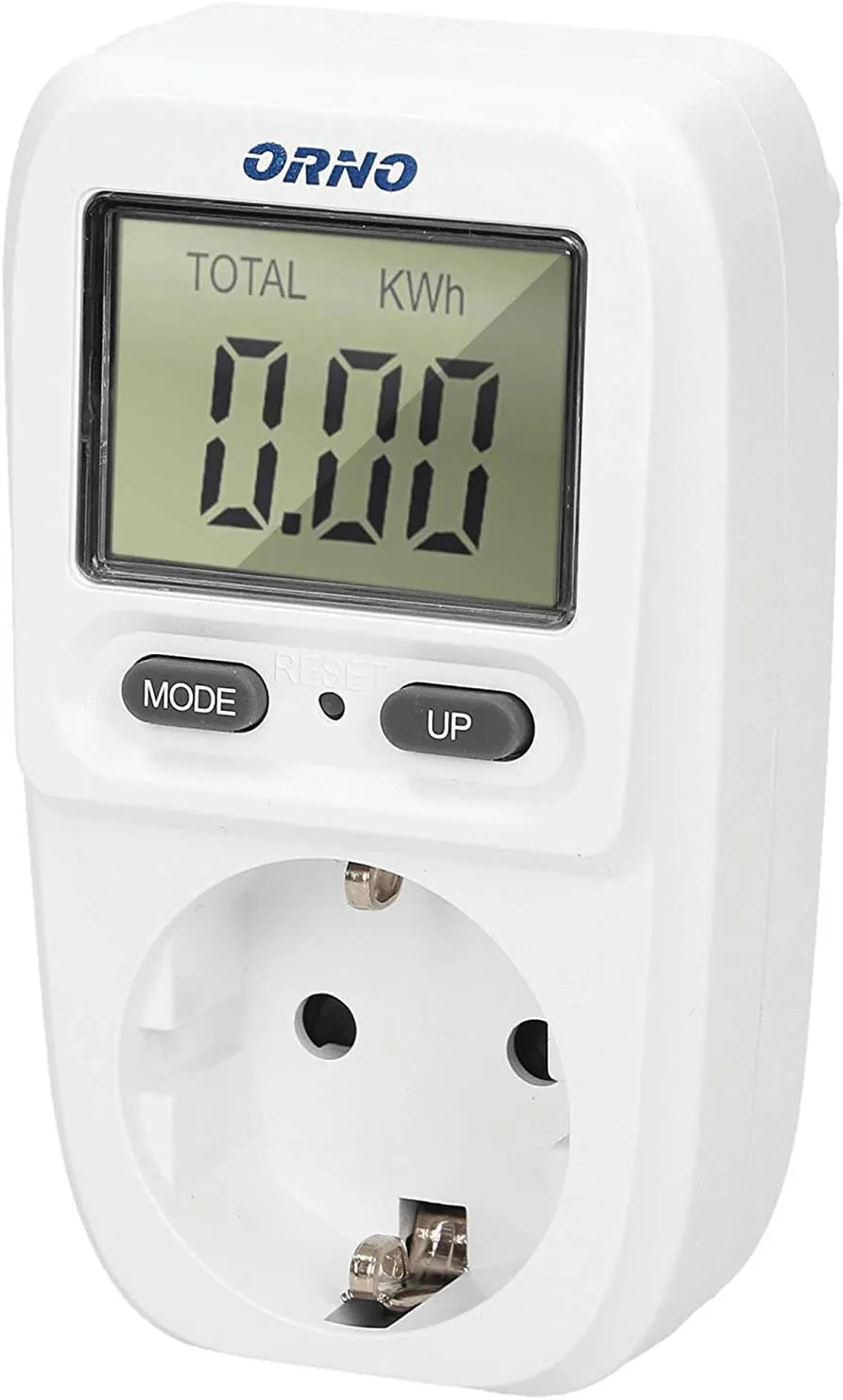 Bild von Orno WAT-419GS Stromzähler für Steckdose mit LCD Bildschirm und maximaler Leistung von 3680 Watt