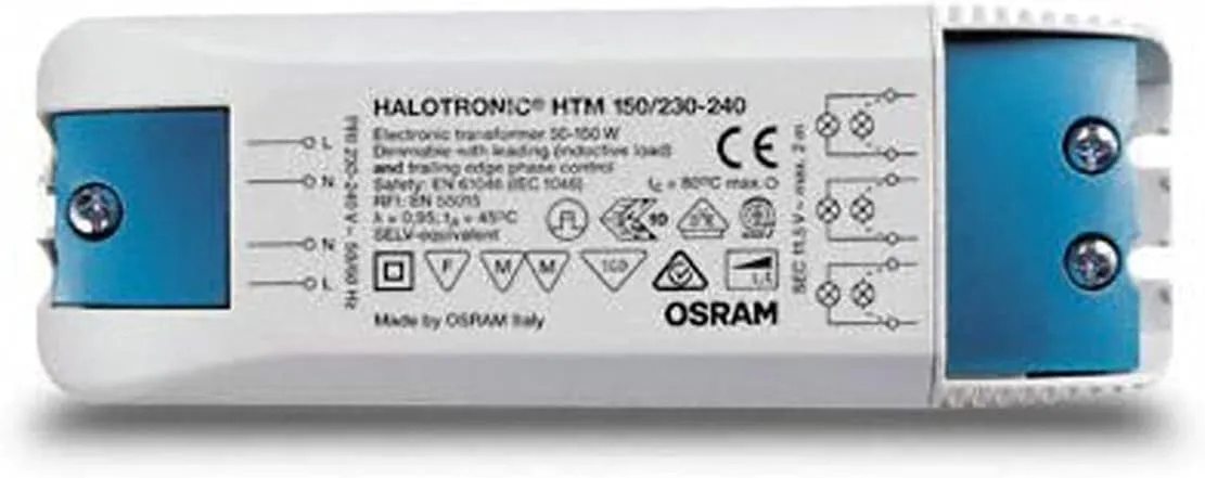 Bild von OSRAM Halotronic Compact elektronisches Vorschaltgerät HTM 150 für 230-240 Volt in Grau