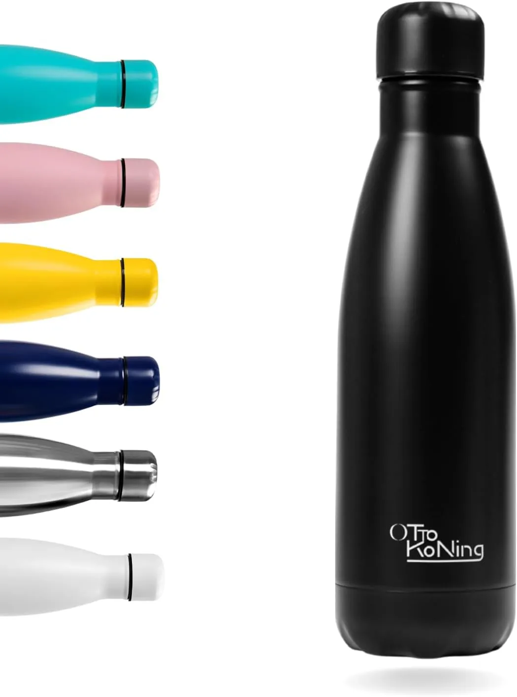Bild von Otto Koning Edelstahl Thermosflasche 500ml, doppelwandig vakuumisoliert, auslaufsicher und BPA-frei mit stilvollem Design