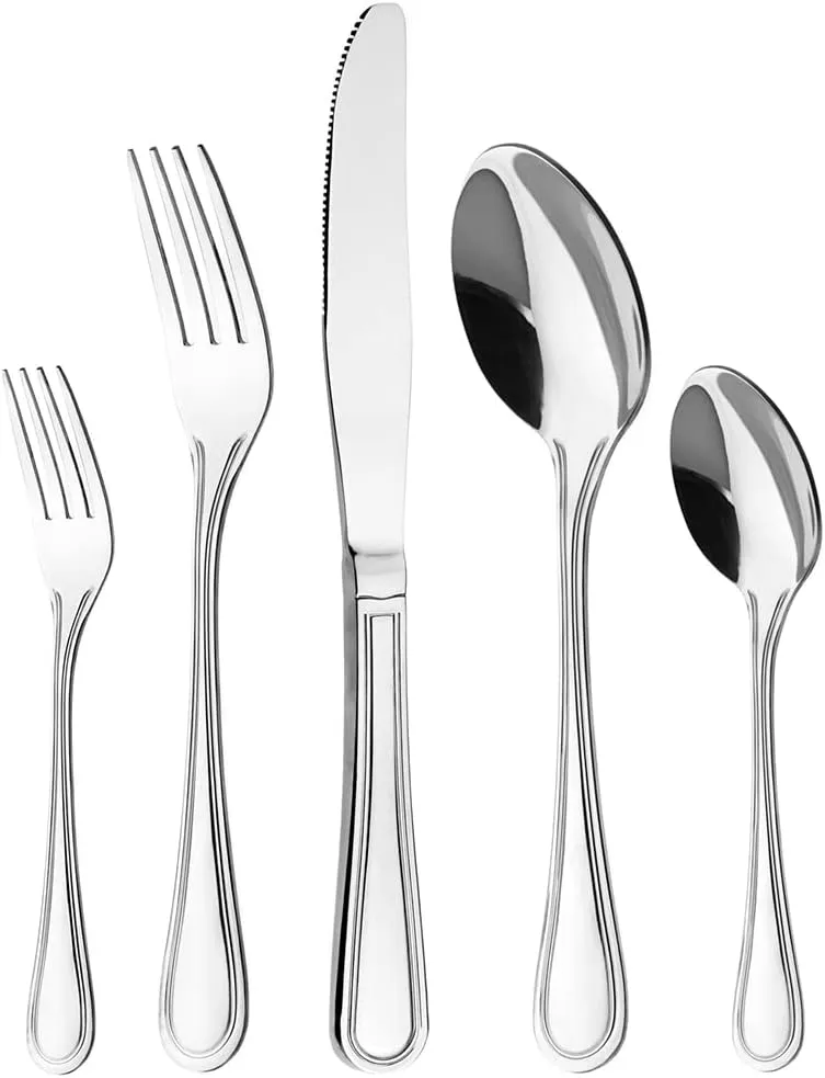 Bild von Otto Koning Frankfurt 30 teiliges Besteckset für 6 Personen aus hochglanzpoliertem Edelstahl mit klassischem Design