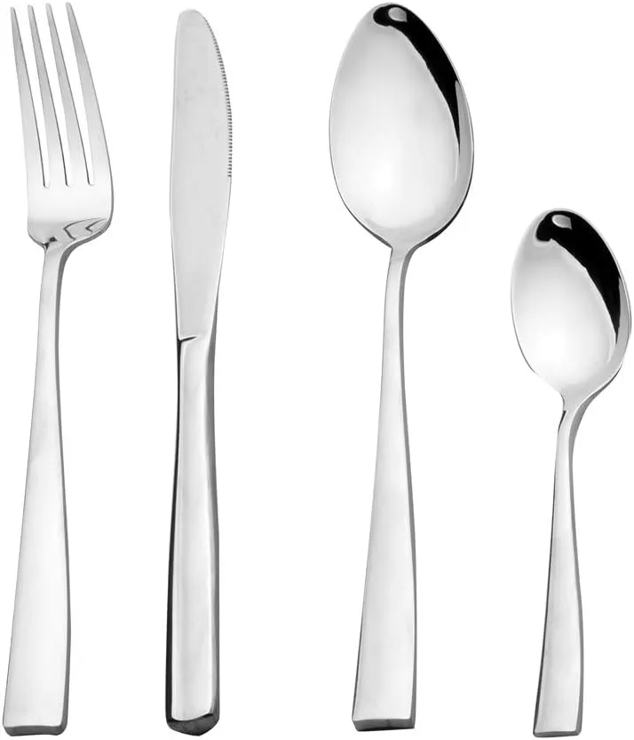 Bild von Otto Koning Leipzig Besteckset für 6 Personen, 24-teilig aus hochglanzpoliertem Edelstahl mit modernem Design
