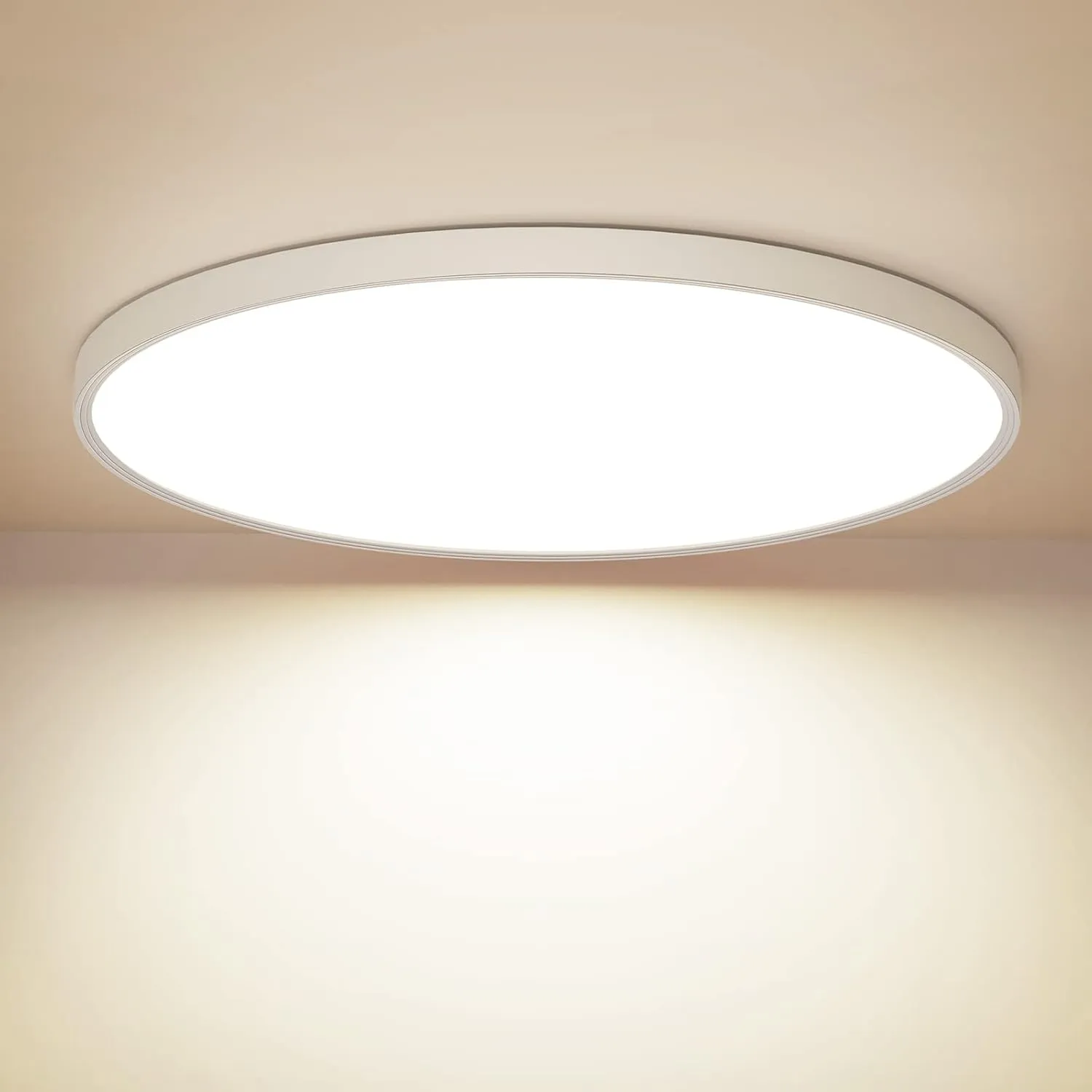 Bild von OUILA LED Deckenleuchte rund mit 24 Watt, 4000 Kelvin und 2600 Lumen, wasserdicht nach IP44, Durchmesser 30 cm, geeignet für Küche, Bad, Schlafzimmer und Flur