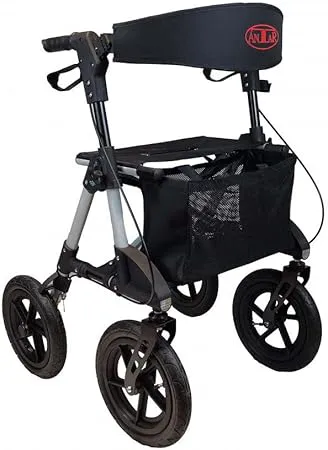 Bild von Outdoor Rollator aus Aluminium mit luftbereifung und faltbarem Design