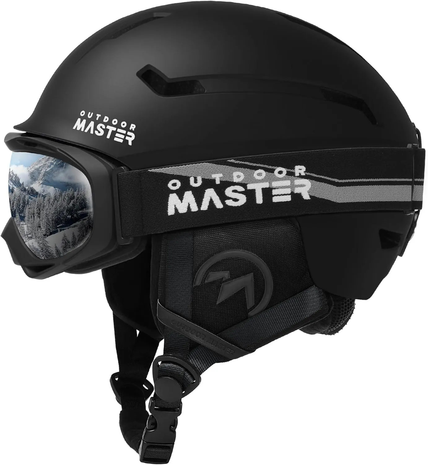 Bild von OutdoorMaster Skihelm-Set für Erwachsene mit Brille und 12 Belüftungsöffnungen