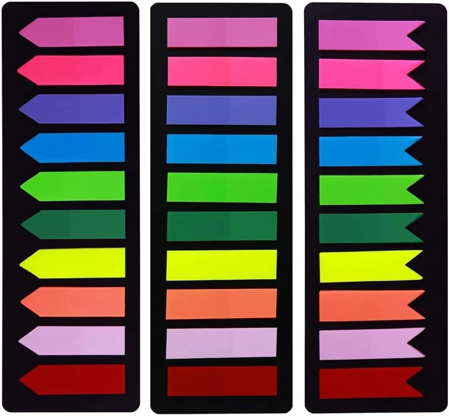 Bild von OWLKELA Haftstreifen Set mit 720 selbstklebenden Markierungs-Tabs in 3 Designs und 10 Farben, repositionierbar und beschreibbar