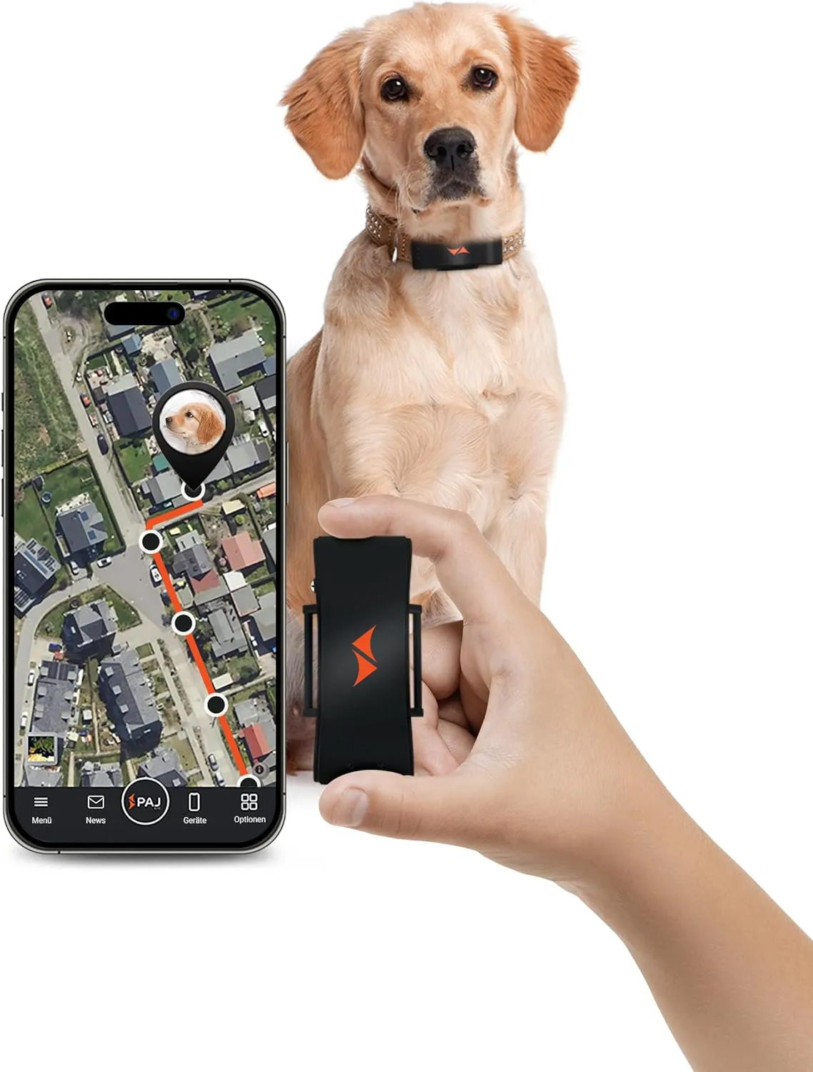 Bild von PAJ GPS Tracker für Hunde mit 4G, Live-Ortung, wasserdichtem Design und Akkusparmodus, passend für jedes Halsband, in Schwarz