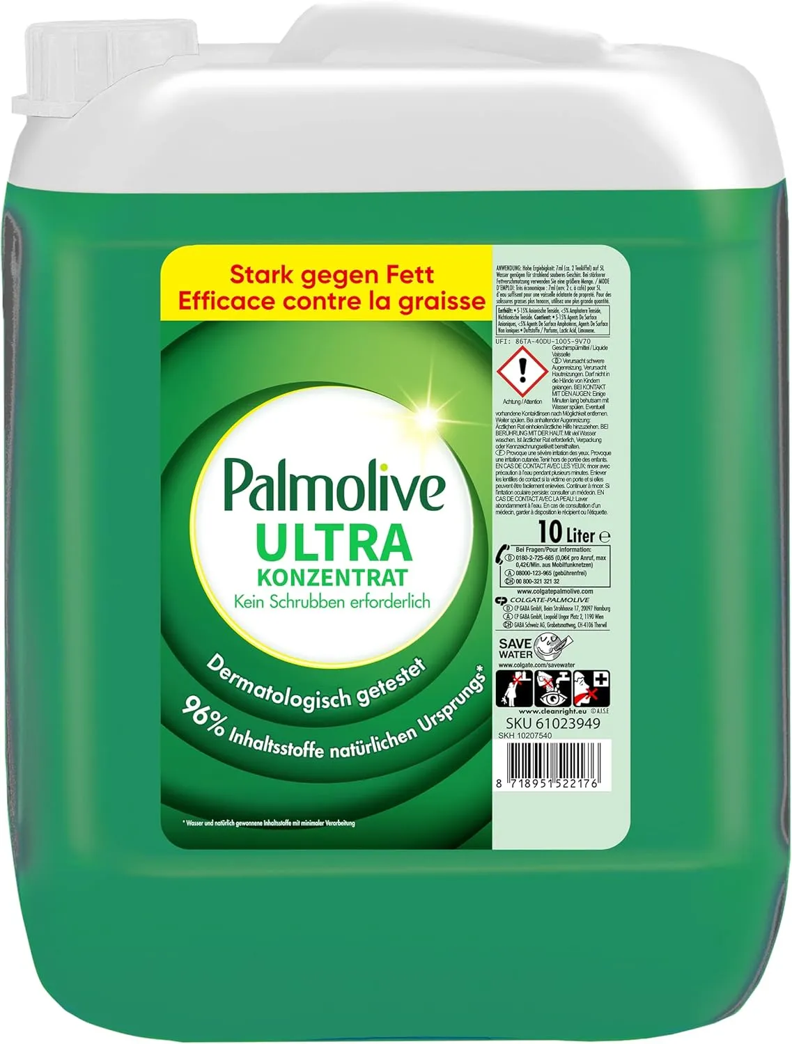Bild von Palmolive Ultra Original Geschirrspülmittel 10 Liter mit hoher Fettlösekraft