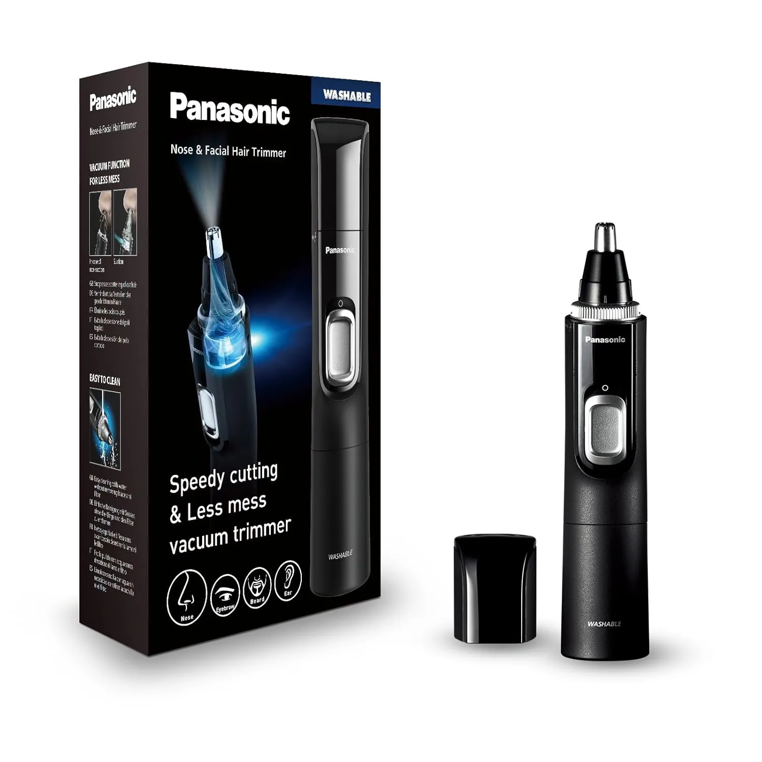 Bild von Panasonic ER-GN300 Nasenhaarschneider für Männer, wasserdicht und batteriebetrieben, ideal für Nase, Ohren und Augenbrauen