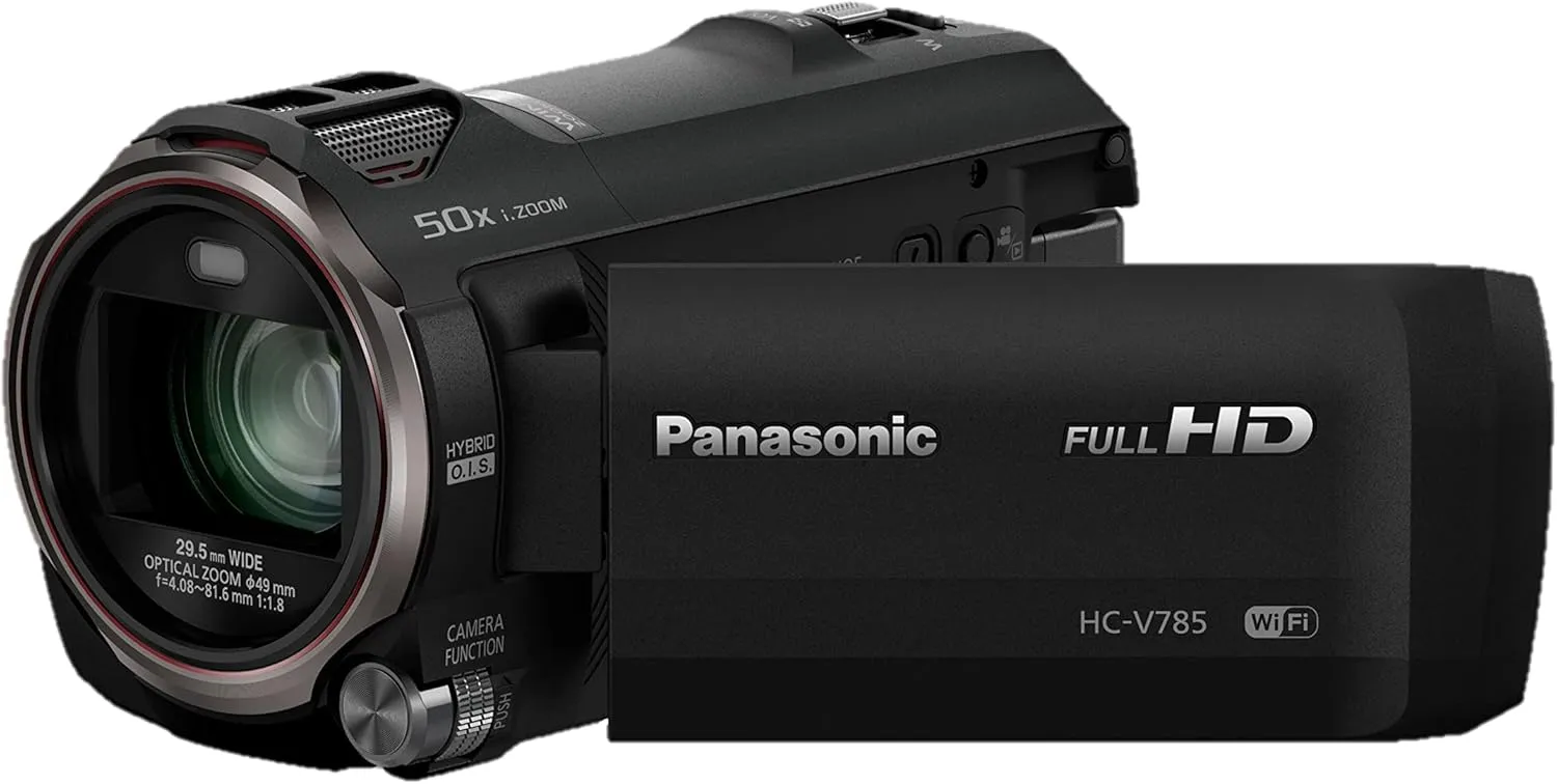 Bild von Panasonic HC-V785EG-K Camcorder mit Full HD, 20-fachem optischen Zoom und Bildstabilisator in Schwarz