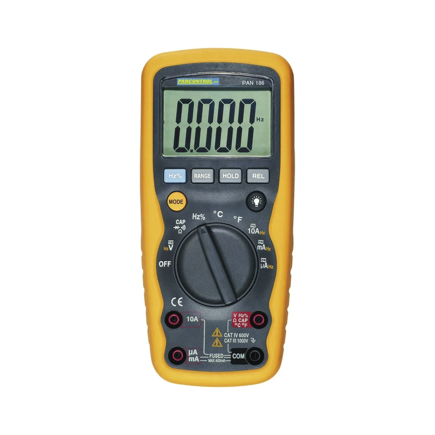 Bild von Pancontrol PAN 186 Digital-Multimeter mit True RMS bis 1000V, inklusive Strom-, Spannungs-, Temperatur- und Frequenzmessung