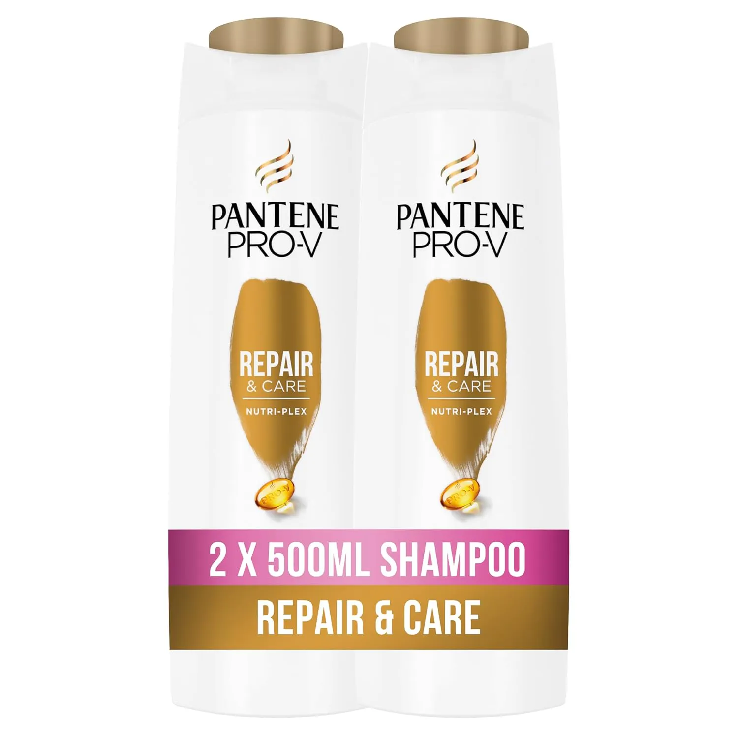 Bild von Pantene Pro-V Repair & Care Shampoo Duo Pack mit 2x500 ml für geschädigtes Haar