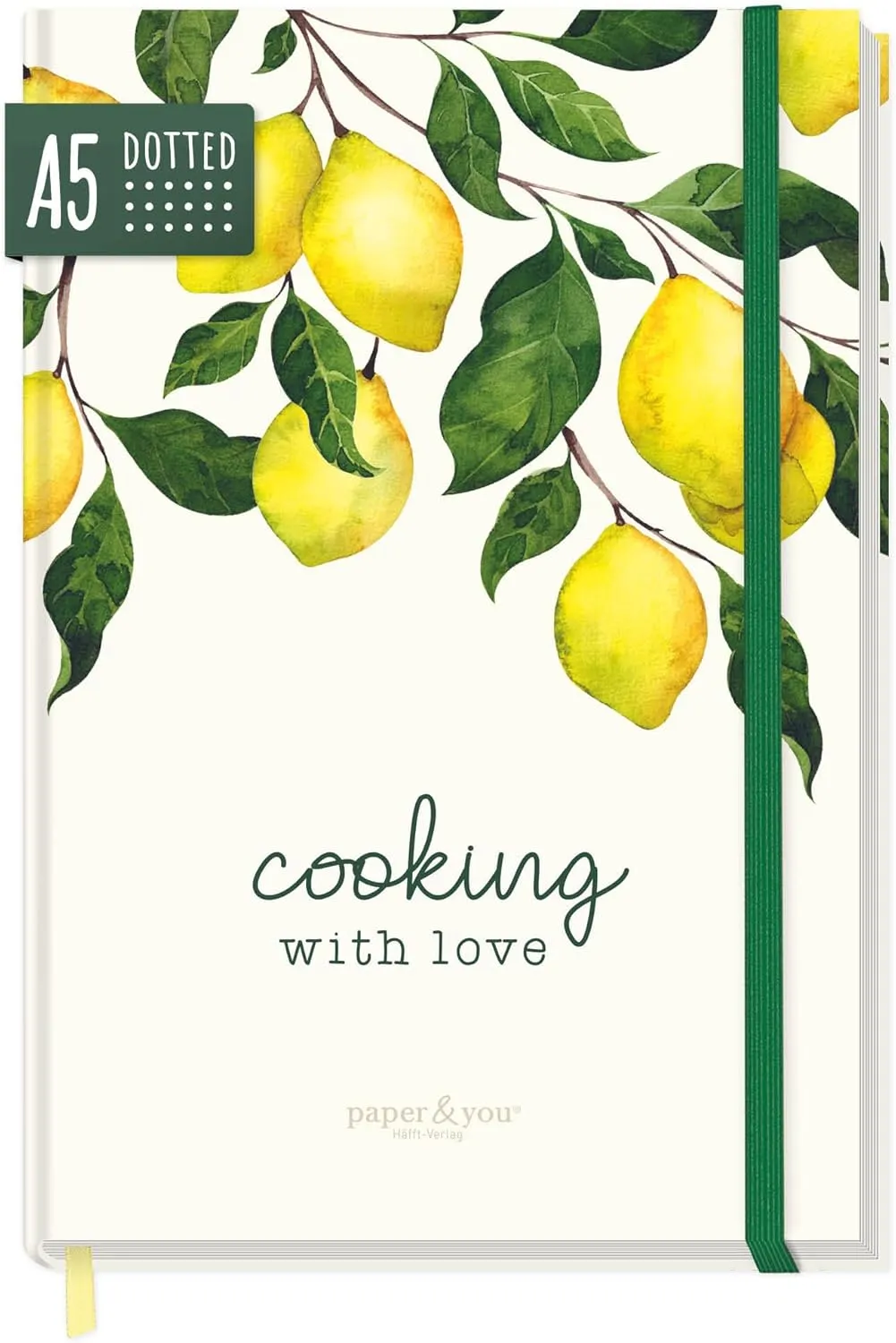 Bild von paper&you DIY Rezeptbuch Cooking with Love mit 156 Seiten im A5 Format, gepunktet und nachhaltig