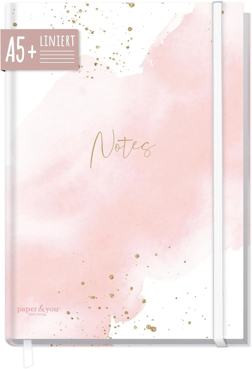 Bild von paper&you Notizbuch A5+ liniert in Blush mit 156 Seiten, nachhaltig und klimafreundlich
