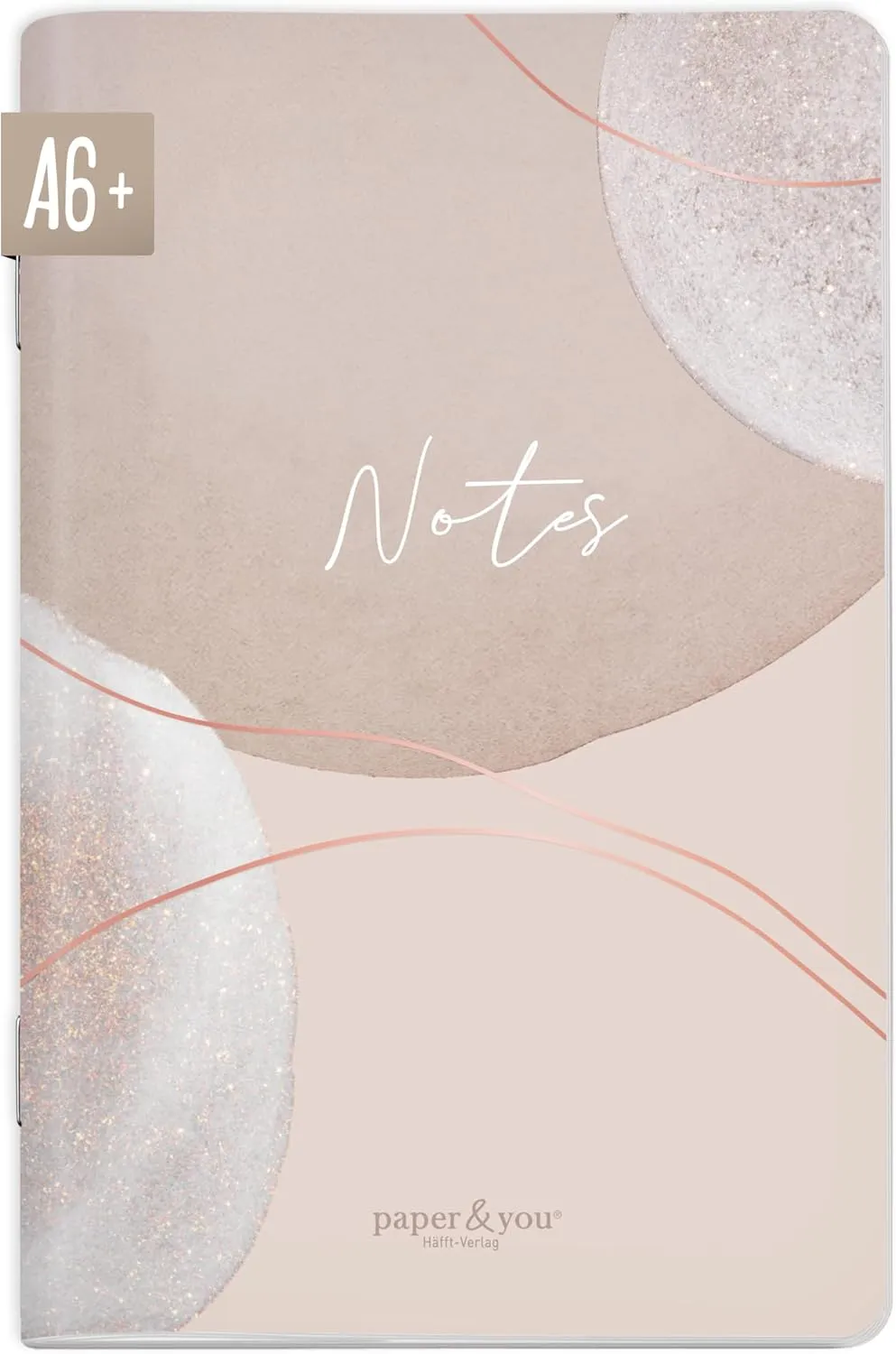 Bild von paper&you Notizheft A6+ Soft Beige mit 64 Seiten, nachhaltig und klimafreundlich