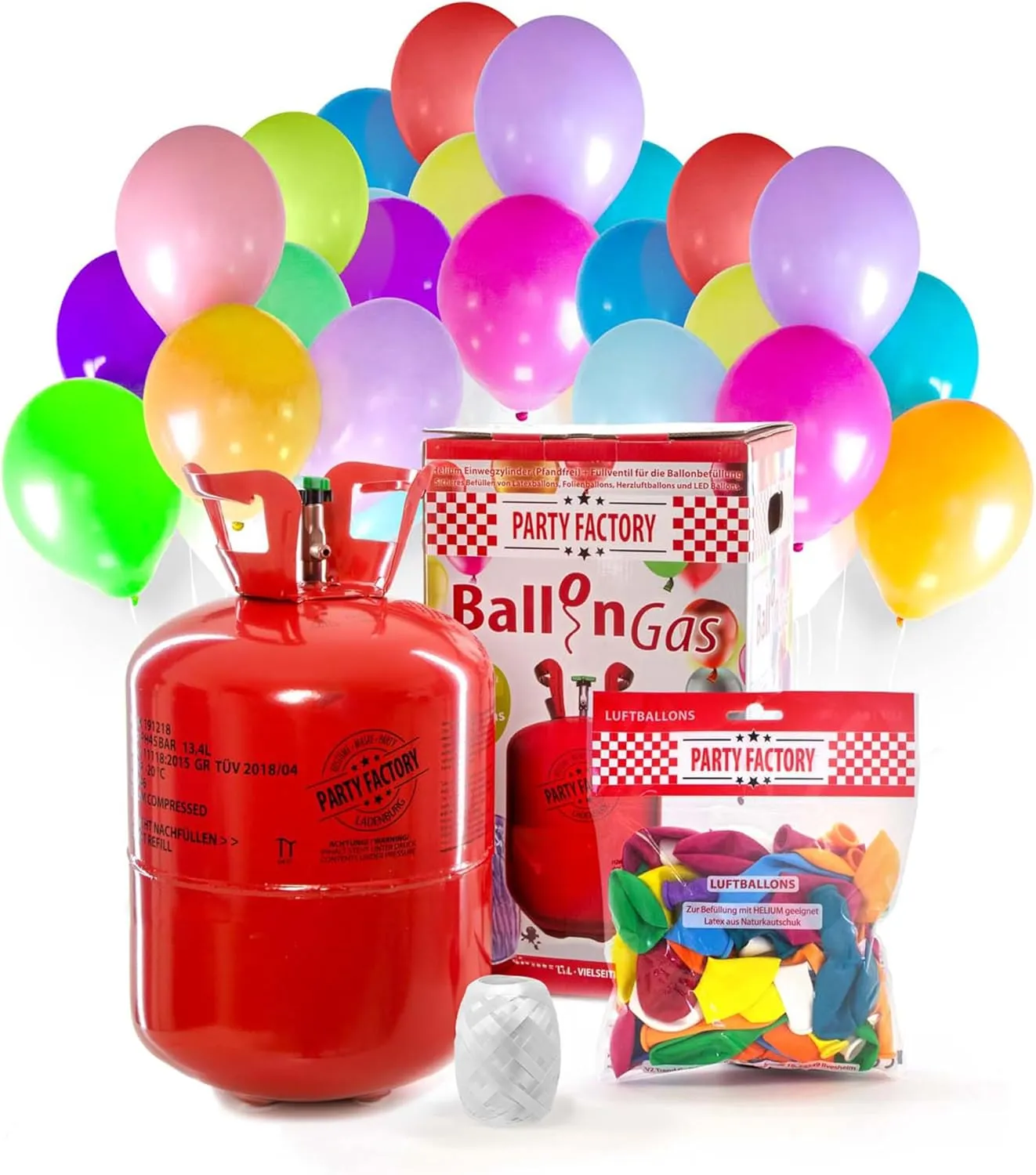 Bild von Party Factory Heliumflasche für 50 Ballons inklusive 50 Luftballons
