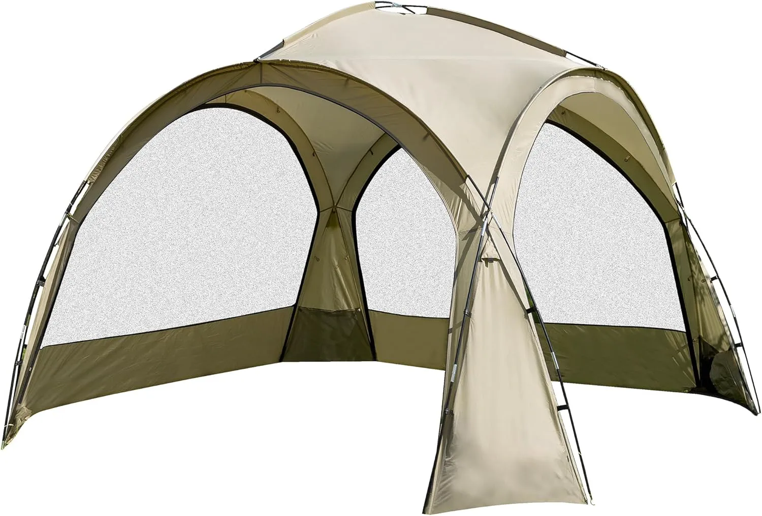 Bild von Pavillon Zelt 3,5m x 3,5m mit Seitenwänden für Sonnenschutz und Regenschutz bei Camping und Events