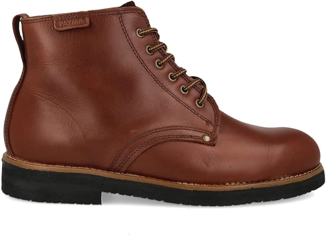 Bild von PAYMA Herren Chukka Boots aus rustikalem Leder und Nobuk, ideal für Outdoor und Freizeit, mit Schnürsenkeln und Gummisohle