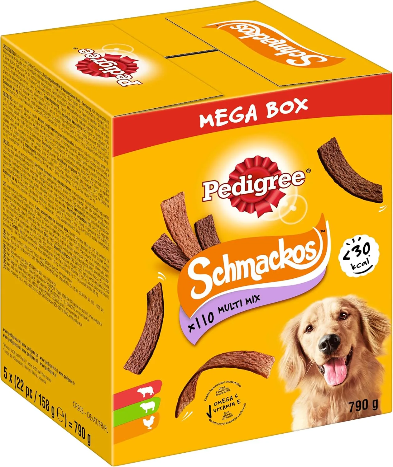 Bild von Pedigree Schmackos Mixbox mit 110 Hundeleckerlis, 790 g im 5er Pack
