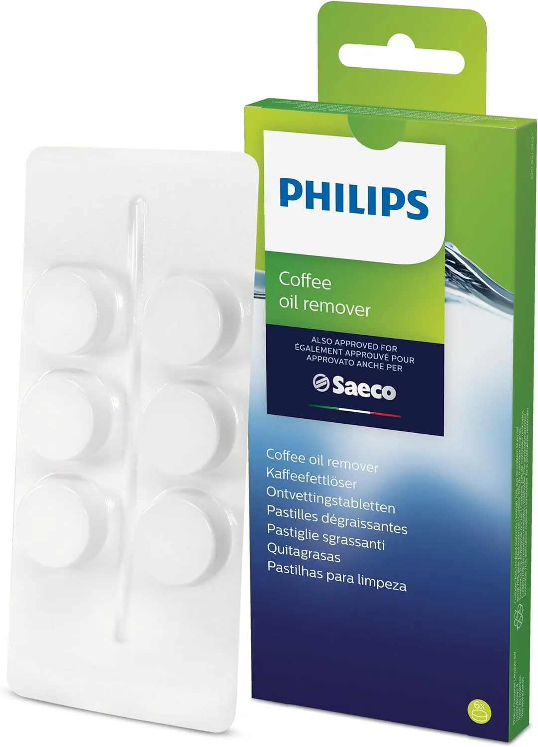 Bild von Philips CA6704/10 Kaffeefettlöse-Tabletten für Kaffeevollautomaten in Weiß