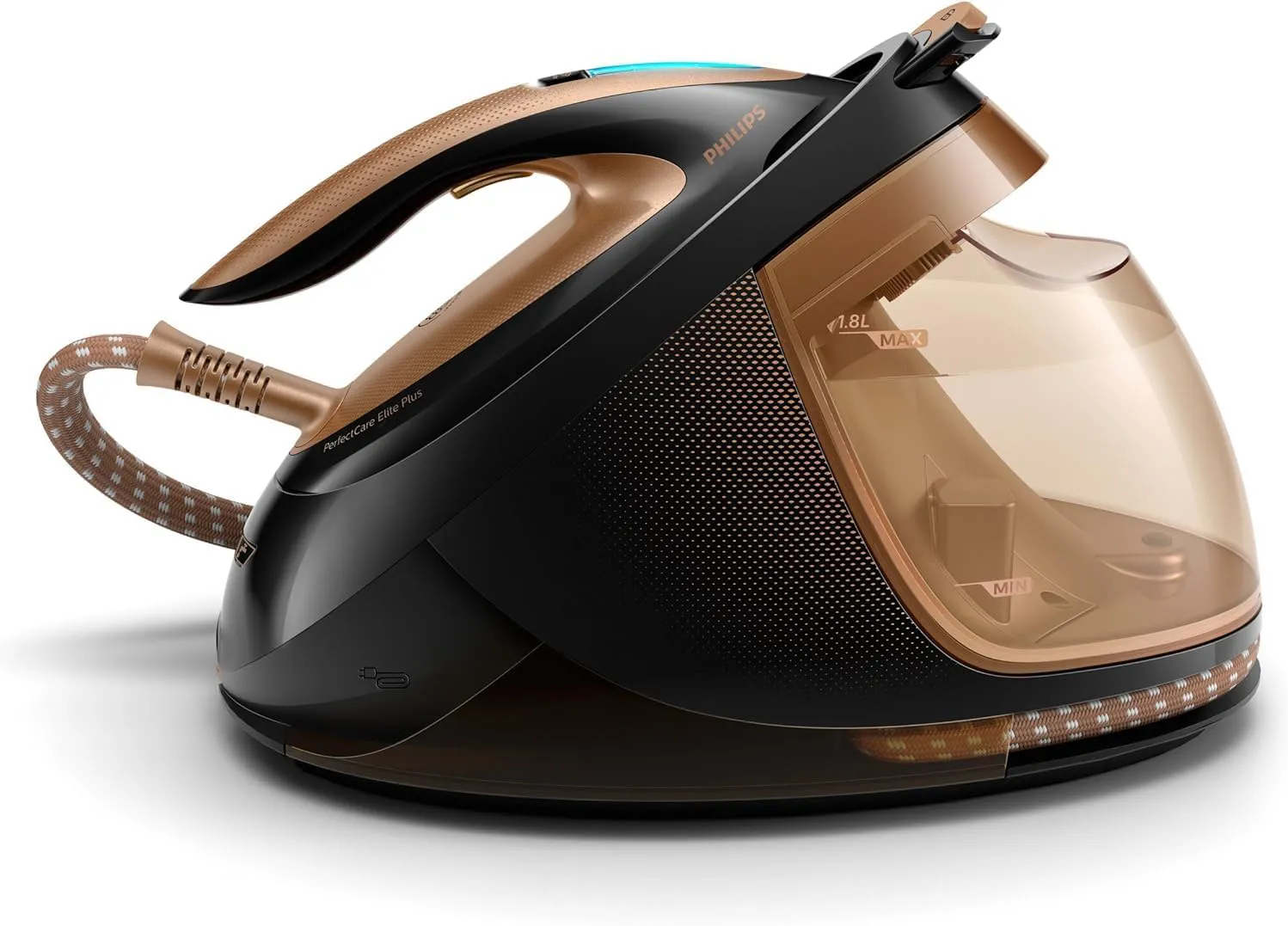 Bild von Philips GC9682/80 PerfectCare Elite Plus Dampfbügelstation mit 600g Dampfb boost und 1,8L abnehmbarem Tank, OptimalTEMP und T-ionicGlide Technologie