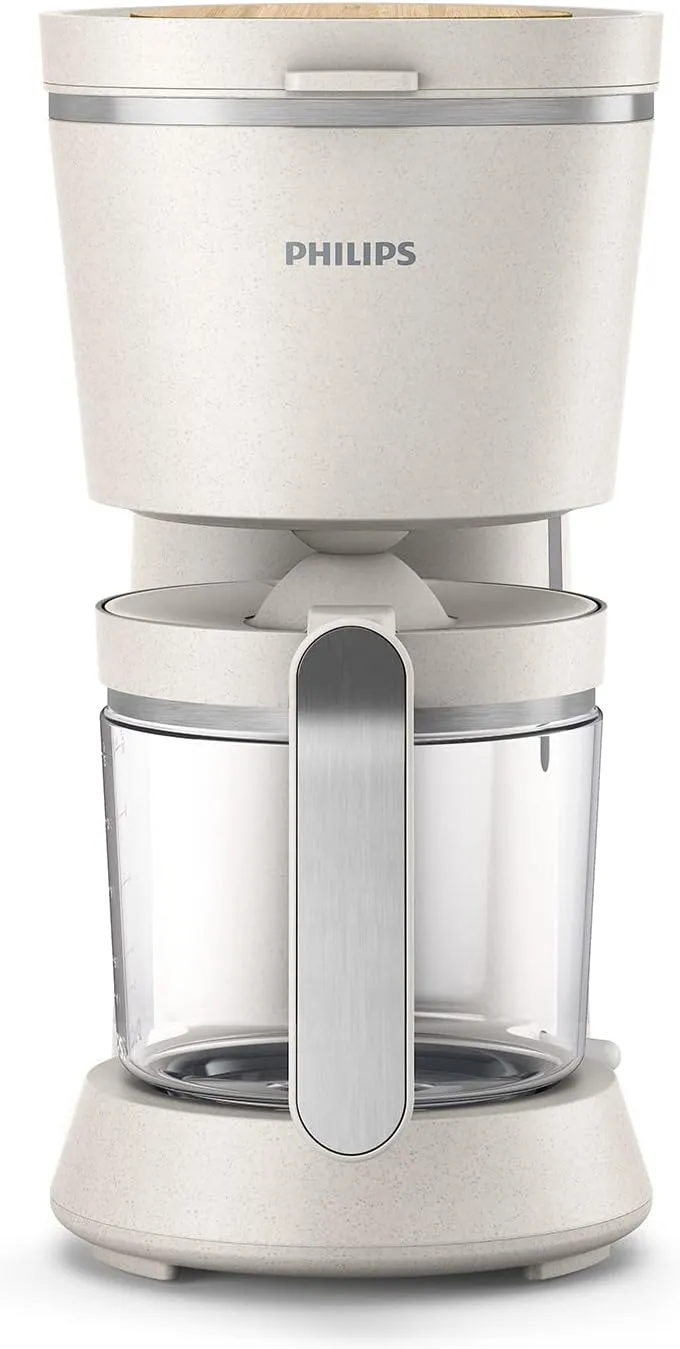 Bild von PHILIPS HD5120/00 Filterkaffeemaschine Eco Conscious Edition mit 1,2 Liter Glaskanne für bis zu 15 Tassen, aus Altspeiseöl gefertigt