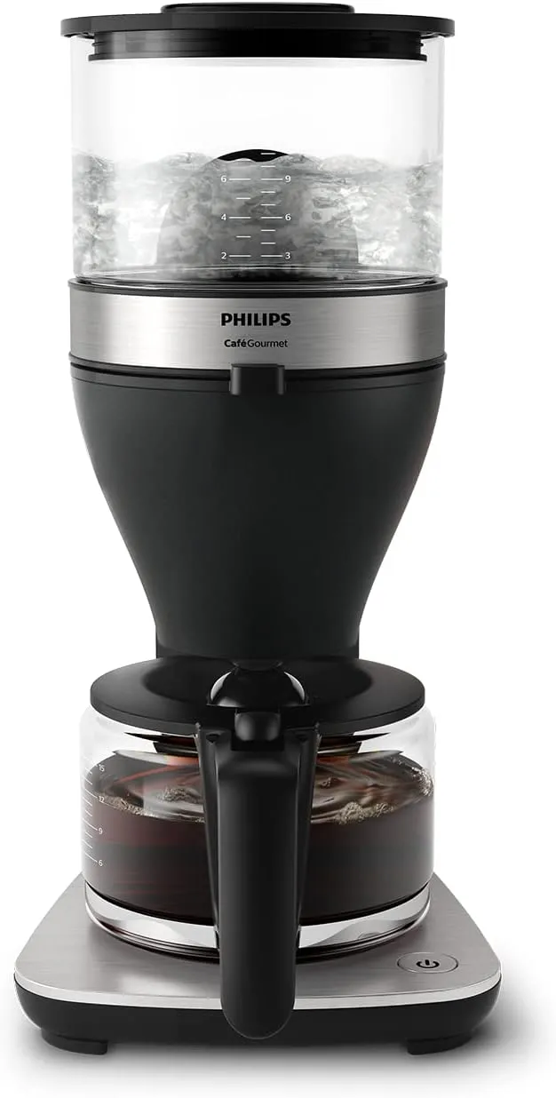 Bild von Philips HD5416/60 Filterkaffeemaschine mit 1,25 Litern Fassungsvermögen für bis zu 15 Tassen in schwarz/silbern