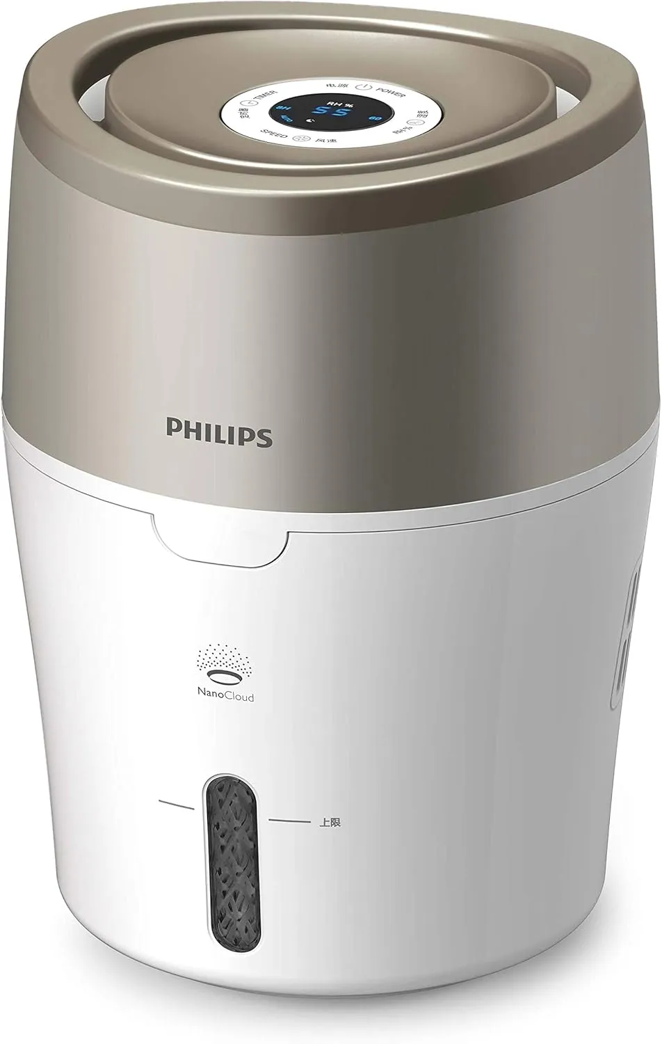 Bild von Philips HU4803/01 Luftbefeuchter mit NanoCloud-Technologie für Räume bis 25 m² in Metallic Weiß