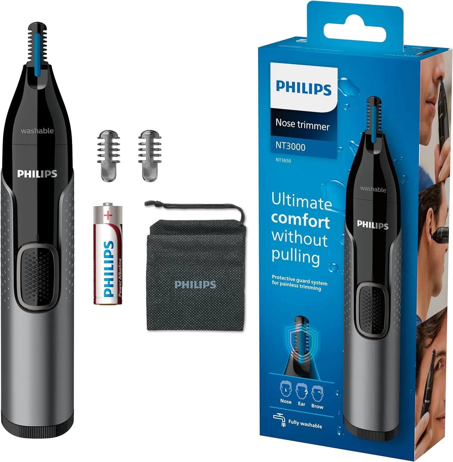 Bild von Philips NT3650/16 Nasenhaar- und Ohrenhaartrimmer mit PrecisionTrim-Technologie