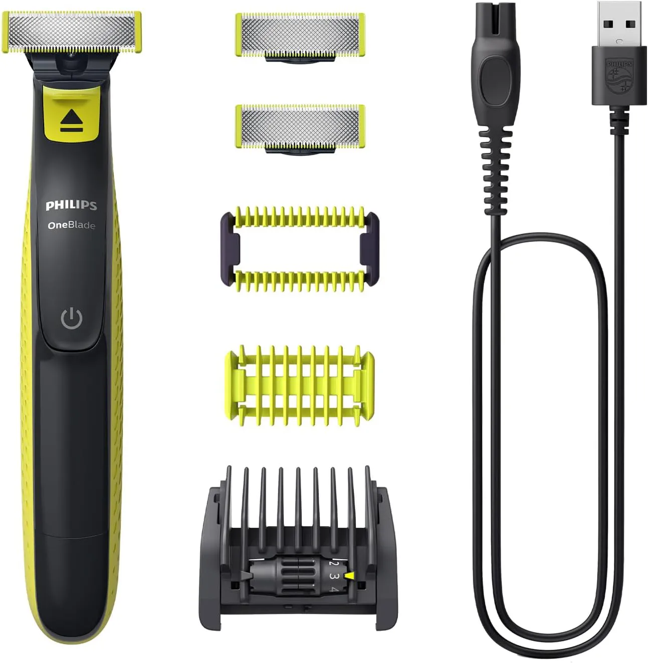Bild von Philips OneBlade QP2824/30 Elektrischer Bartschneider und Bodygroomer mit 3 Klingen und 5-in-1 Trimmaufsatz