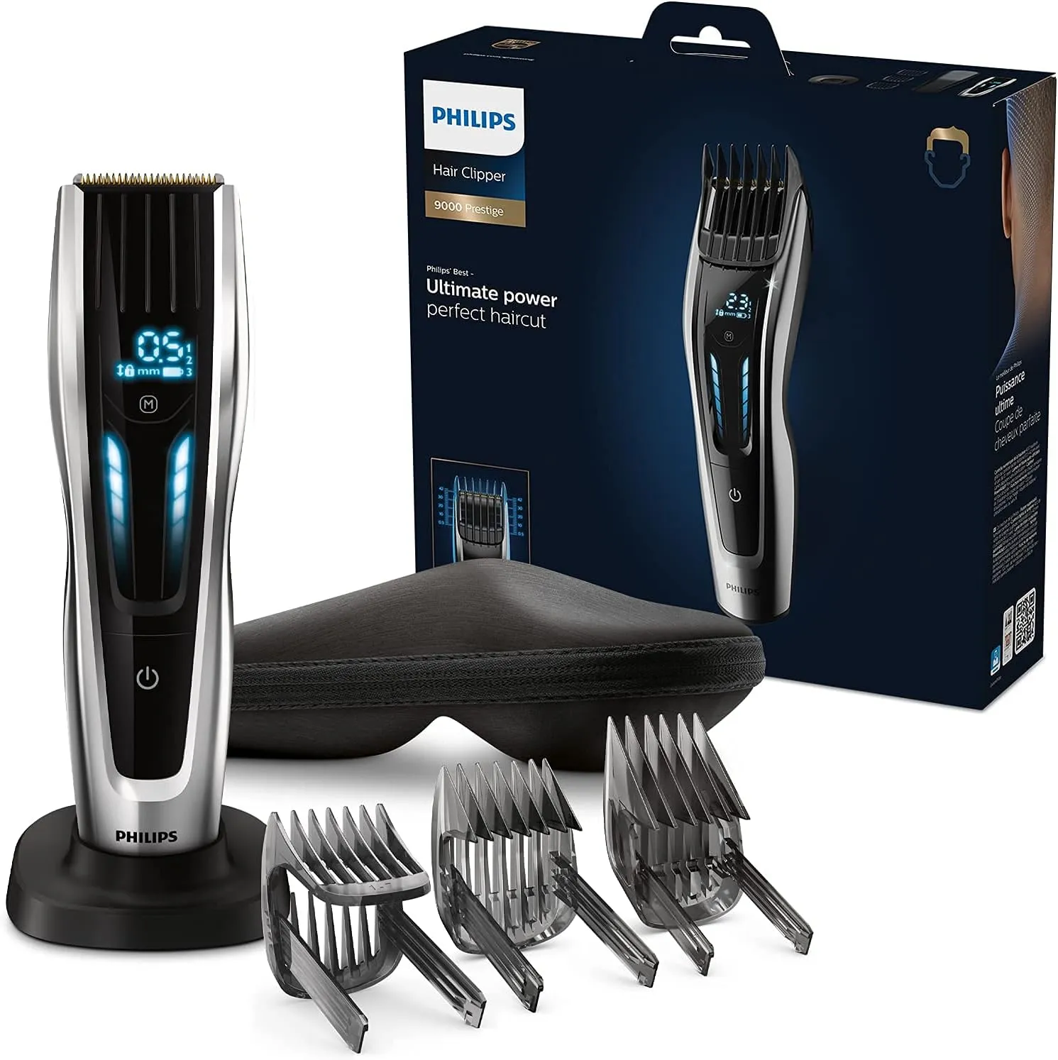 Bild von Philips Series 9000 Haarschneider Modell HC9450/20 mit 400 Längeneinstellungen und Titaniumklingen