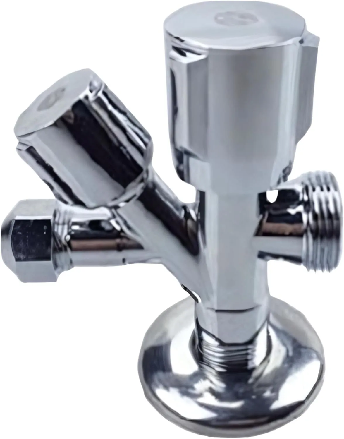 Bild von PipeSan Kombi-Eckventil aus Messing 1/2 Zoll, 3/8 Zoll, 3/4 Zoll, selbstabdichtend und korrosionsbeständig