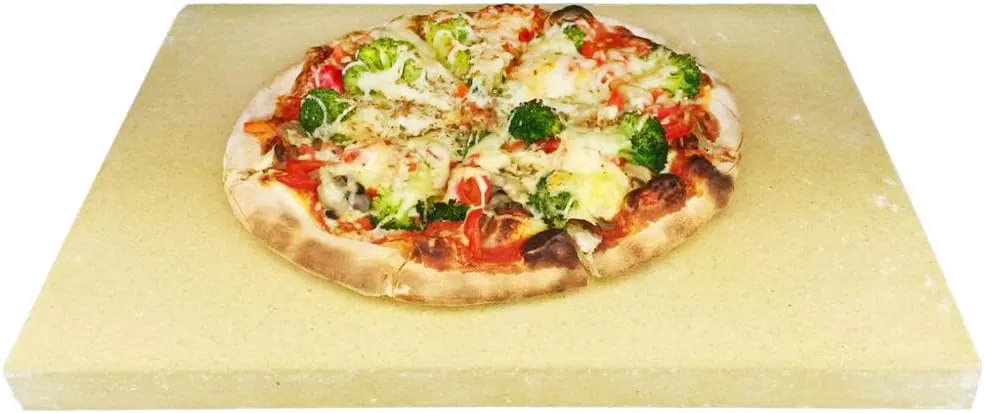Bild von Pizzastein 40x30cm für Backofen und Grill, lebensmittelecht mit Anleitung
