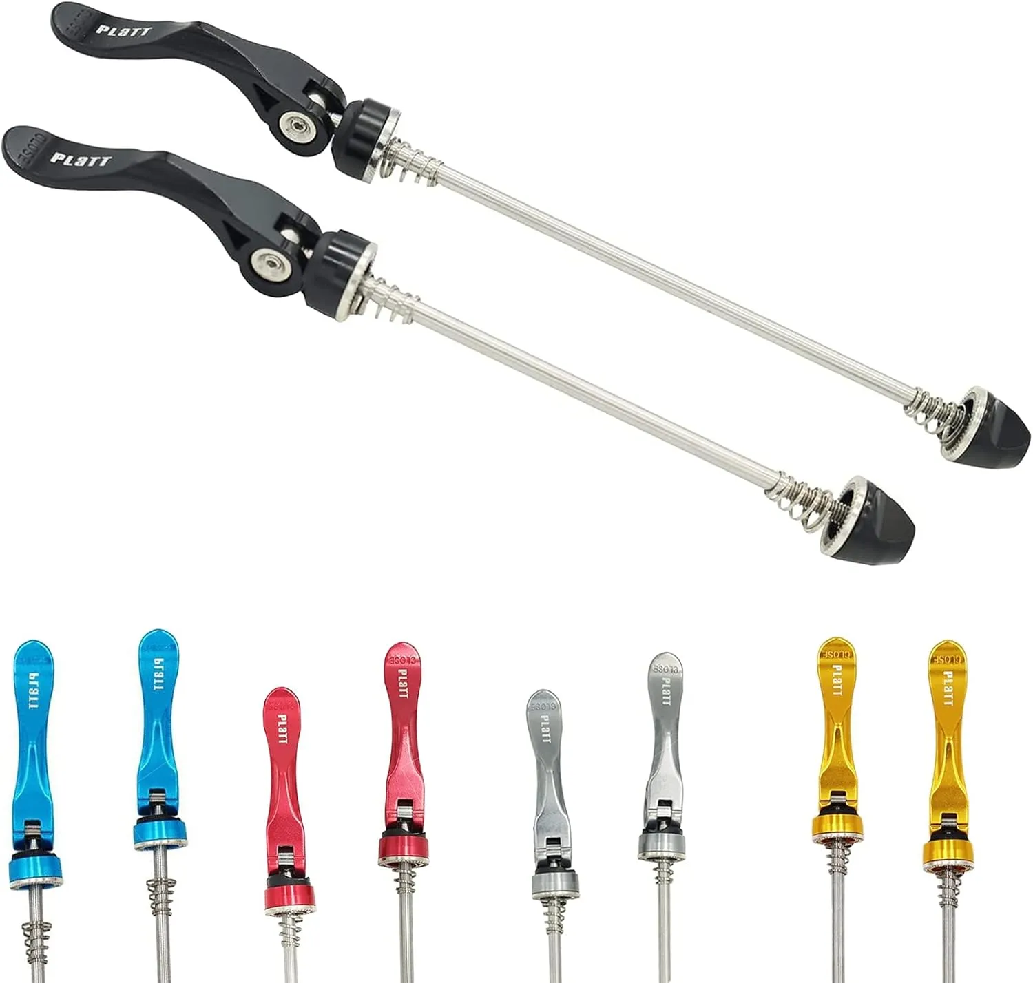 Bild von PLATT Schnellspannset für Vorder- und Hinterrad von Rennrad und Mountainbike