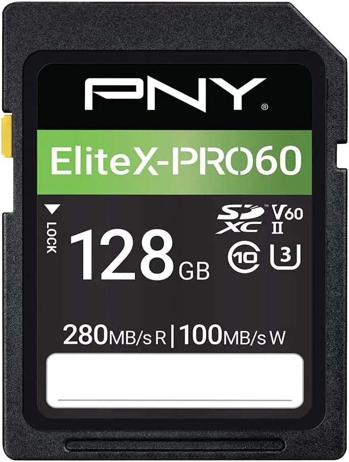 Bild von PNY EliteX PRO 60 128 GB SDXC Speicherkarte Klasse 10 U3 V60 UHS-II