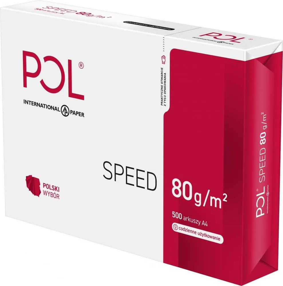 Bild von POLSPEED A4 Kopier- und Druckerpapier mit 500 Blatt und 80 g/m² in Weiß