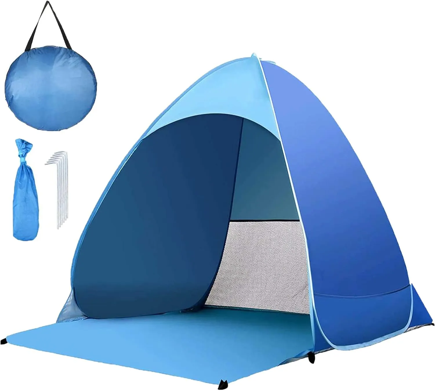 Bild von Pop Up Strandmuschel für 2-3 Personen mit UV-Schutz und Tragetasche