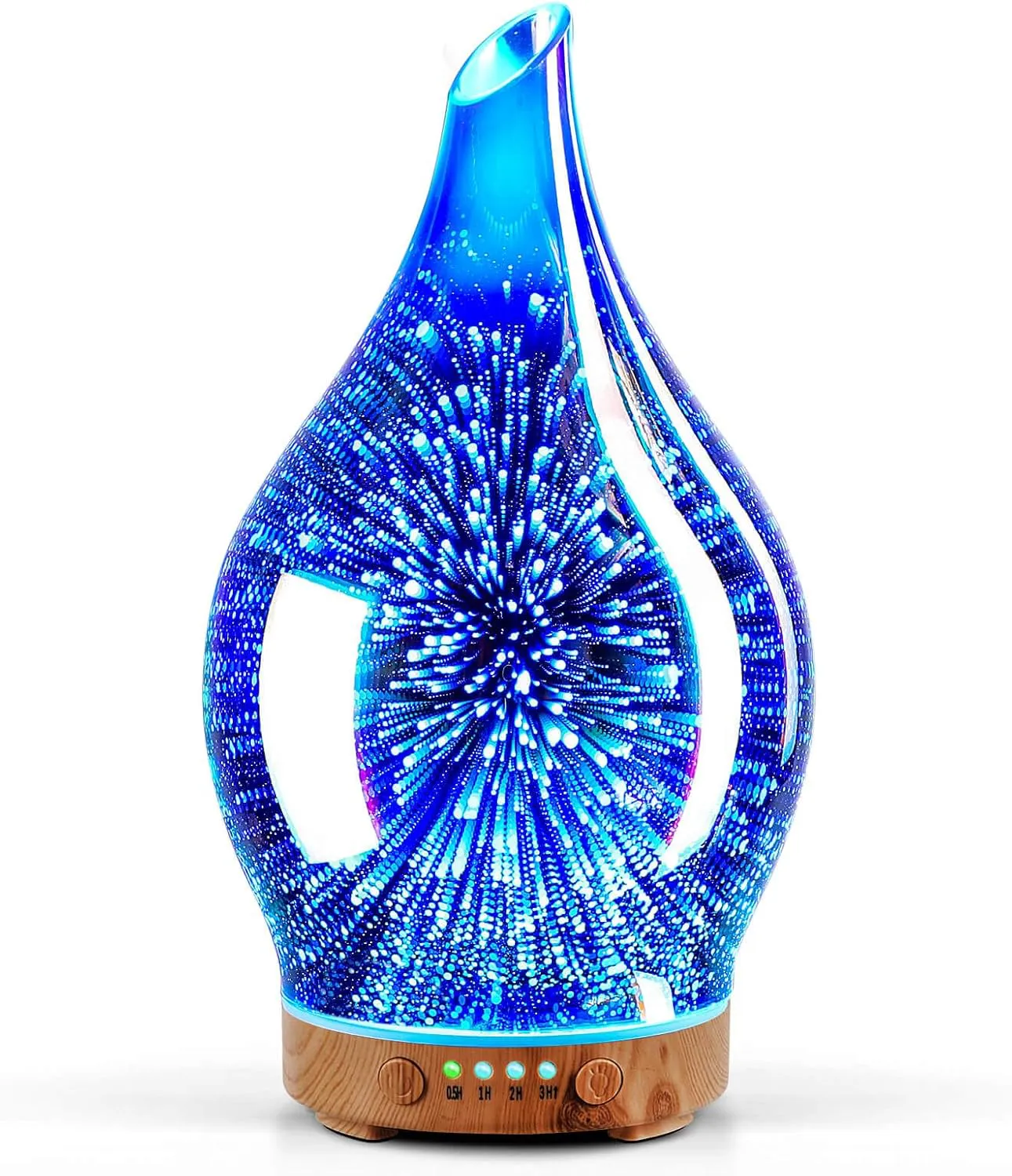 Bild von Porseme 100ml Aroma Diffuser mit 3D Design und 7 farbwechselnden LEDs, leise Ultraschall-Technologie, BPA-frei, ideal für Wohnung, Yoga und SPA