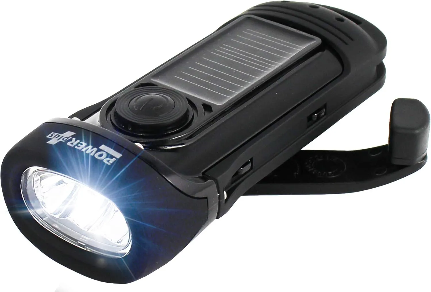 Bild von POWER plus Barracuda Taschenlampe mit Solar und Dynamo, wasserdicht