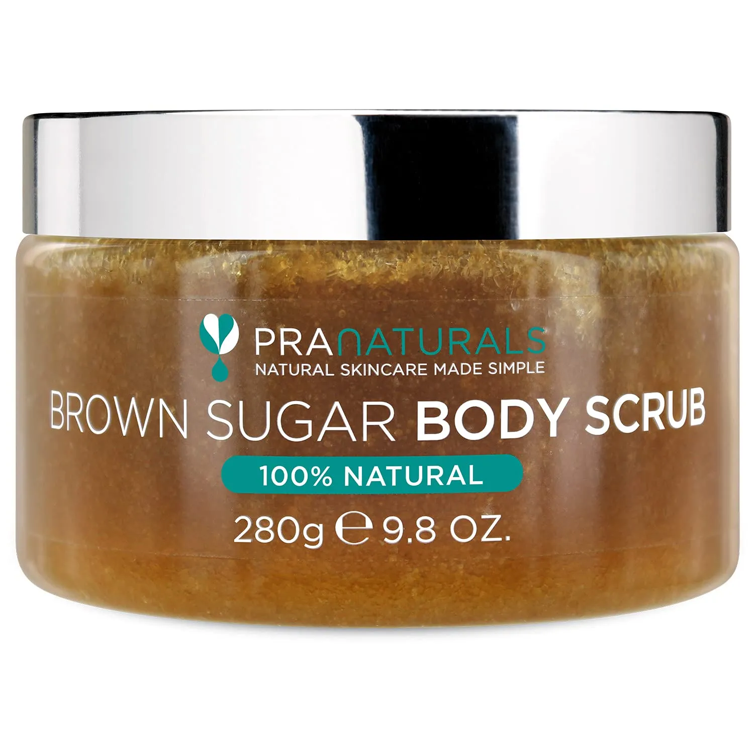 Bild von PraNaturals Rohrzucker Body Scrub mit 280 g für sanfte Exfoliation und Entfernung trockener Hautzellen