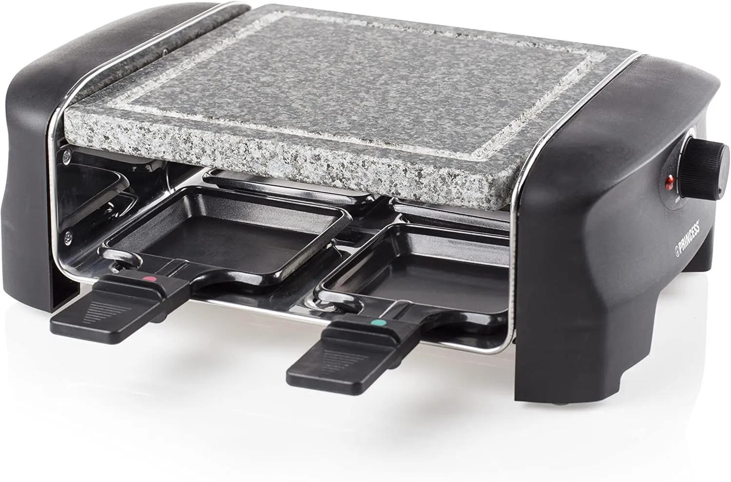 Bild von Princess Raclette Grill für bis zu 4 Personen mit Steingrill und regelbaren Heizstufen, 600 Watt, Artikelnummer 162810