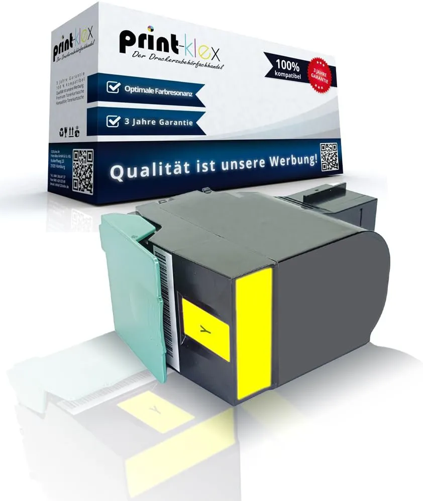 Bild von Print-Klex Tonerkartusche für Lexmark, gelb, kompatibel mit CX 310 Serien, 2000 Seiten